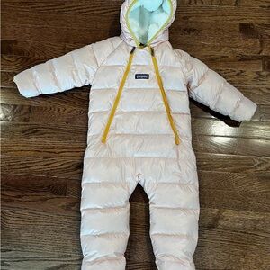 Patagonia Baby Pink Hooded Snowsuit